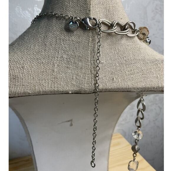 Loft Crystal Chain Link Necklace Or Belt With Lobster Clasp - Picture 4 of 5